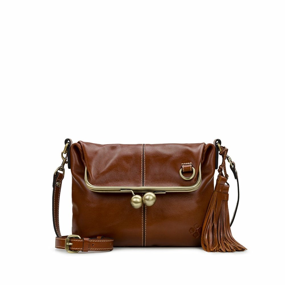 Best Cheap Patricia Nash Crossbody Bags - Womens Livata Kisslock Brown